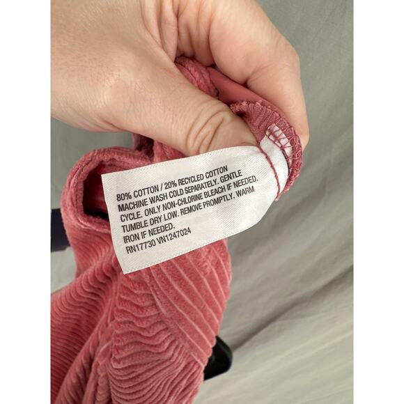Target Rowing Blazers Pants Womens 8 Pink Corduroy Trousers High Rise Straight - Picture 4 of 13